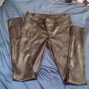 Black polyester spandex pants
